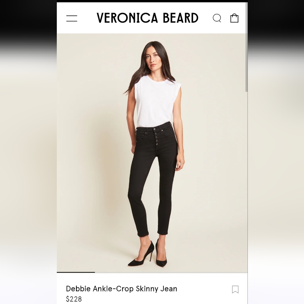Veronica Beard Debbie Ankle High Rise Skinny Jeans